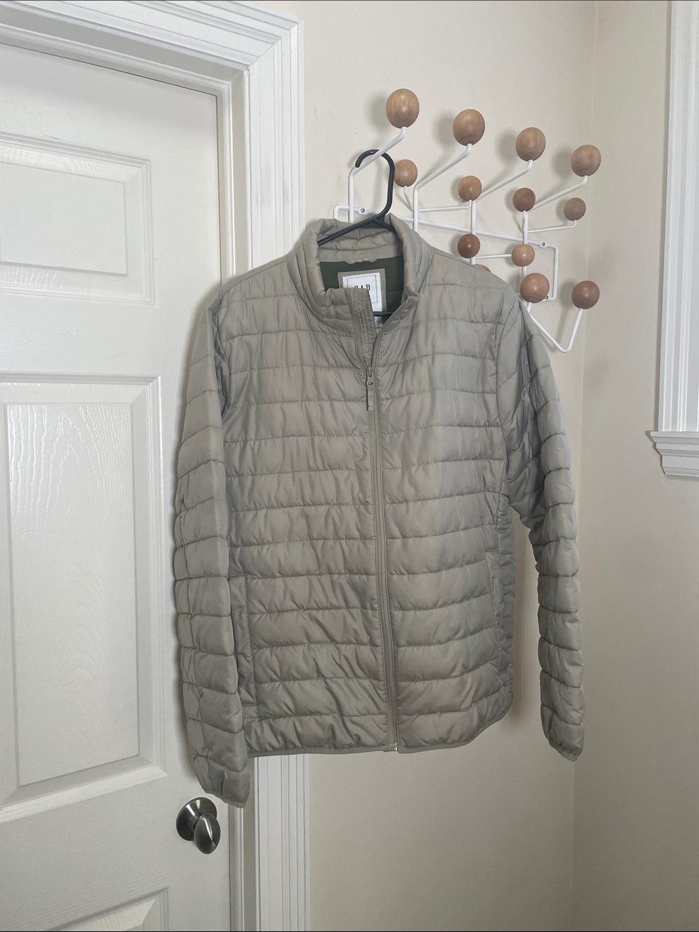 GAP ColdControl 100% Recycled Relaxed Puffer Jacket - Olive Green - L